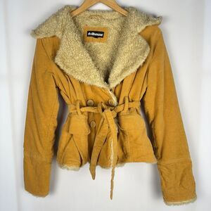 Y2K Dollhouse Lined Fur Belted Jacket